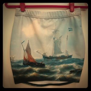 Blackmilk clothing seascape toasty miniskirt